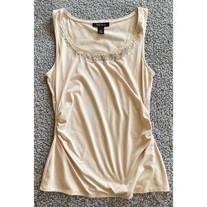 White House Black Market Cream Tank Top